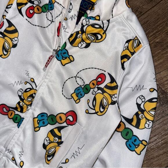 Coogi Y2K Baby Bee Multicolor Logo Bee Pattern Full Zip Jacket Size 18M - Picture 3 of 16